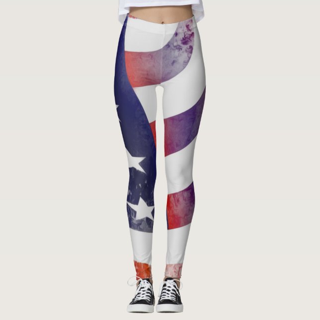 Legging Grunge American Flag (Frente)