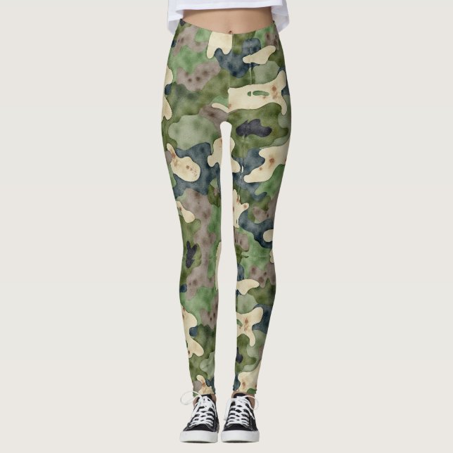 Legging Grunge Camouflage - Padrão de Sujeira (Frente)