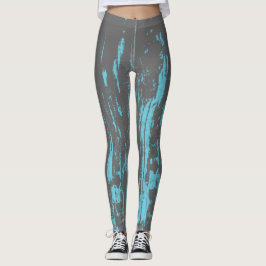 Legging Grunge, Esmaecido, Tanque de Impressão Legal Aqua