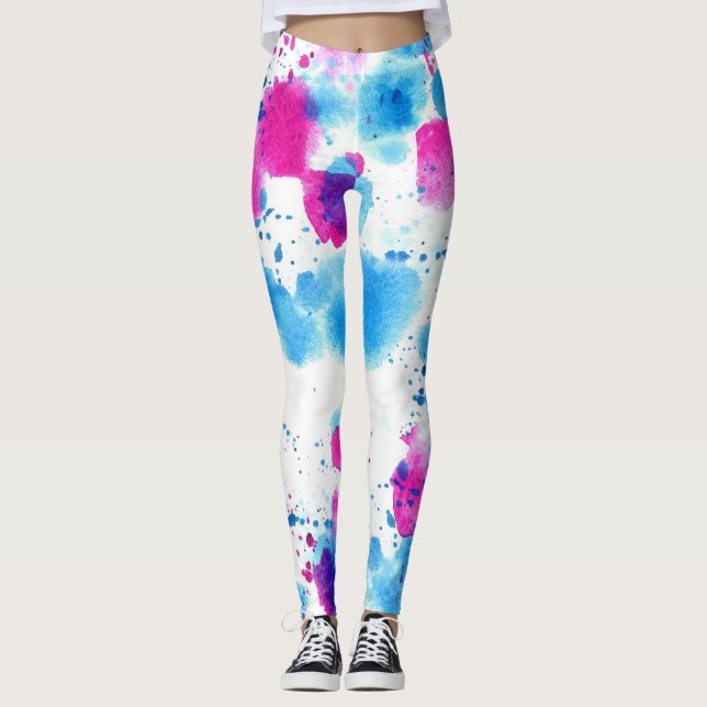 Legging Grunge Mantém Textura De Aquarela (Frente)