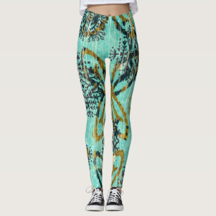Legging Grungy Tribal: Etnia Rug Motif
