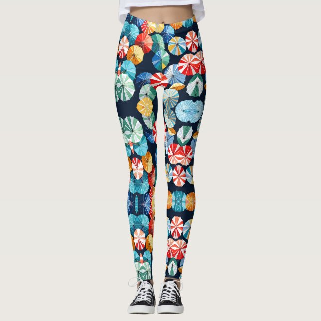 Legging Guarda-chuvas coloridas (Frente)