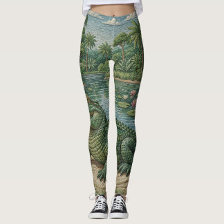 Legging Guardião das Zonas Húmidas: Crocodilo Bordado