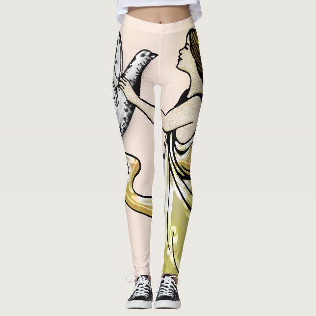 Legging Guardião pacífico com pomba (Frente)