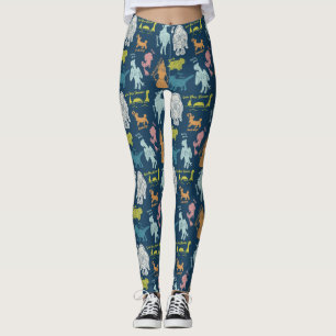 Legging Guia de Criptozoologia de Criptids de Cartoons em 
