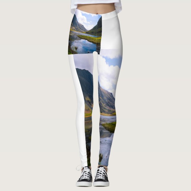 Legging guisado natural, montanha (Frente)
