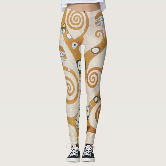 Legging Gustav Klimt A Árvore Da Vida Art Nouveau (Frente)