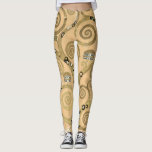 Legging Gustav Klimt - A árvore da vida, Stoclet Frieze<br><div class="desc">The Tree of Life,  Stoclet Frieze,  parte central do painel esquerdo - Gustav Klimt,  Cardboard,  1909</div>