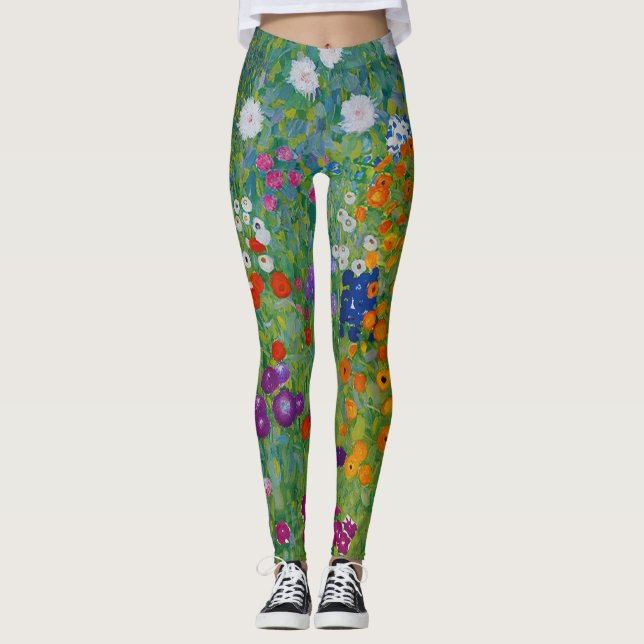 Legging Gustav Klimt Bauerngarten Fllower Garden Fine Art (Frente)