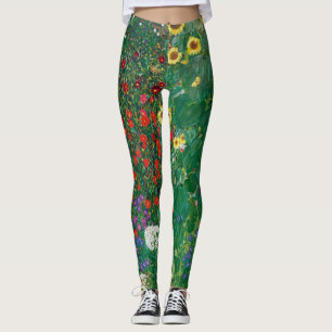 Legging Gustav Klimt - Jardim de Fazendas com Girassóis