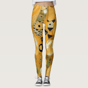 Legging Gustav Klimt Owl Em Uma Árvore