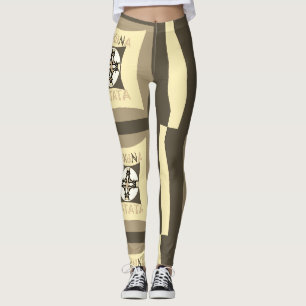 Legging Hakuna Matata Tribal Cross Patchwork Roupas Ativas