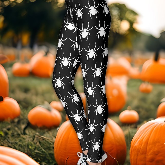 Legging Halloween Aranha Doces ou Travessuras Festa Gótica (Criador carregado)