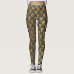 Legging Halloween Black and Gold Foil Ghosts Costume<br><div class="desc">Os fantasmas do Halloween Black e Faux Gold Foil Ghosts Costume Leggings são perfeitos para vestir a uma Festa de Halloween sozinhos ou sob uma fantasia.</div>