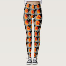 Legging Halloween Black Cat e Jack-O-Lantern