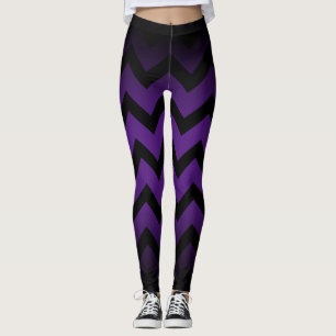 Legging Halloween Black chevron stripes ombre roxa