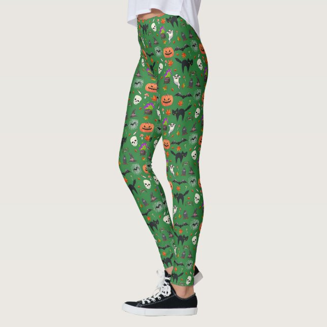 Legging Halloween Bonito E Louco (Esquerda)