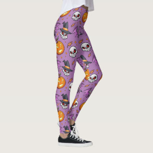 Legging Halloween de Cartoon Legal assustador (Lilac)