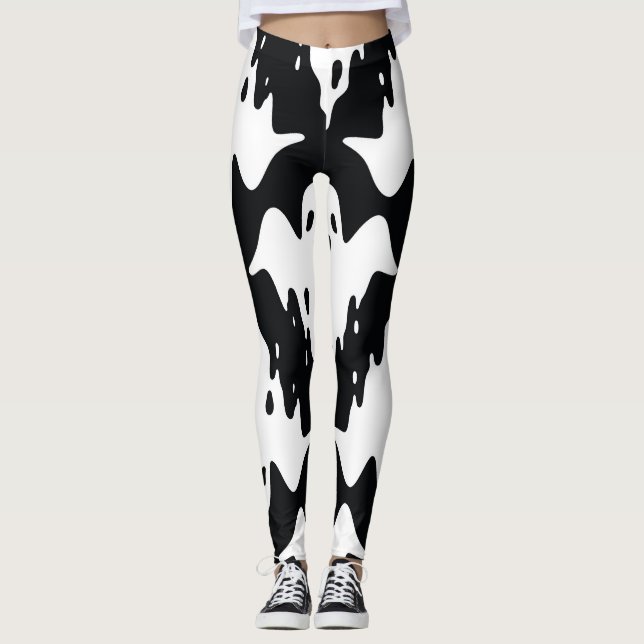 Legging Halloween Ghost Spooky Sem Olhos Padrão (Frente)
