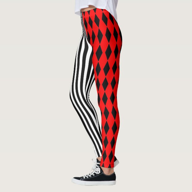 Legging Halloween Harlequin e Stripes (Esquerda)