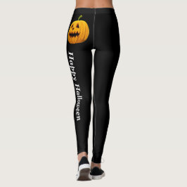 Legging Halloween Jack O Lantern Orange Black