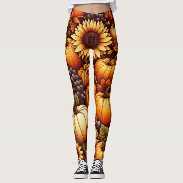 Legging Halloween/Outono/Outono/Abóbora (Frente)