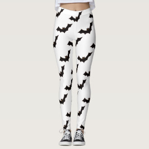 Legging Halloween, Padrão De Morcegos, Truque Ou Tratament