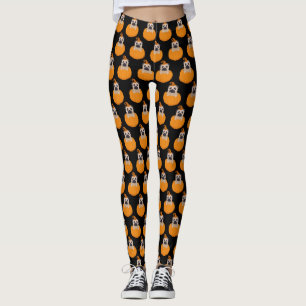 Legging Halloween Pug e Pumpkin