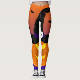 Legging Halloween Pumpkin Jack o’ Lantern Withat