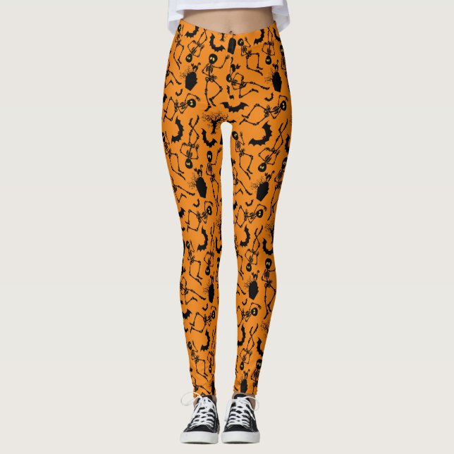 Legging Halloween Skeletons Macabre Dance (Frente)
