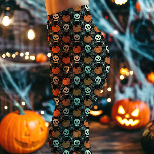 Legging Halloween Skull e Pumpkin Patterno