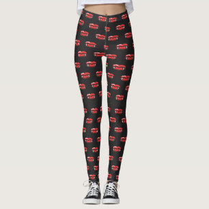 Legging Halloween Spooky Horror Vampiro Dentes Lábios