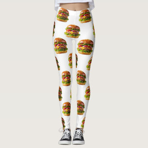 Legging Hambúrguer de queijo apetitoso do SlipperyJoe croc