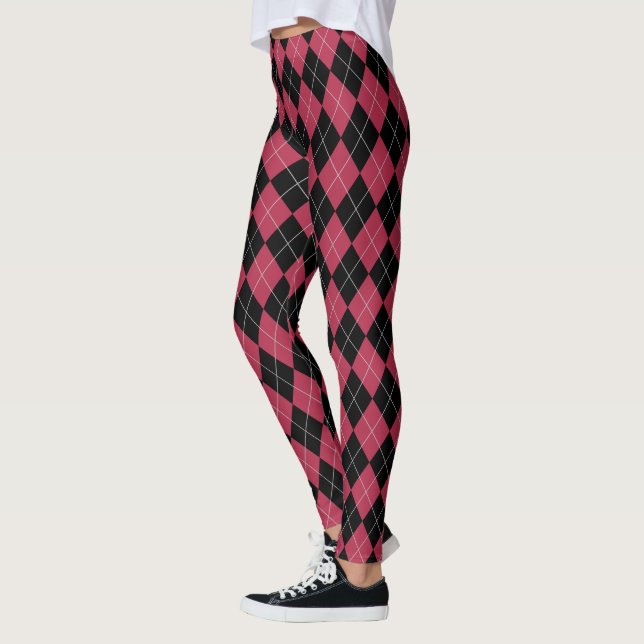 Legging HAMbyWG Black Argyle com qualquer outra cor (Esquerda)