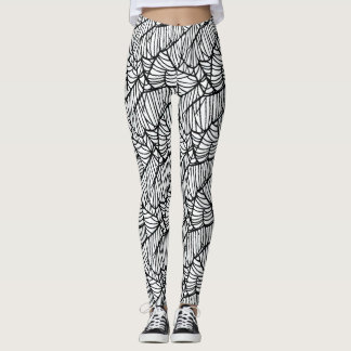 Legging Hand Drawn Spider Web Halloween Pattern
