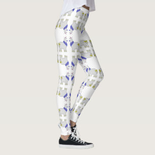Legging Hanukkah Cute Alpaca Feliz Janucá