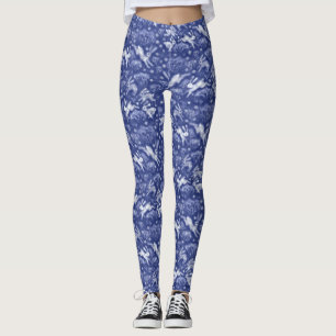 Legging Hares Snow Field White Rabbits Inverno Padrão de i