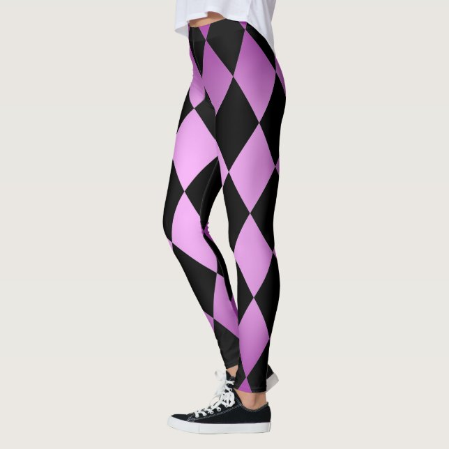 Legging Harlequin ~ Diamond Patterno ~ Pink & Purple Desig (Esquerda)