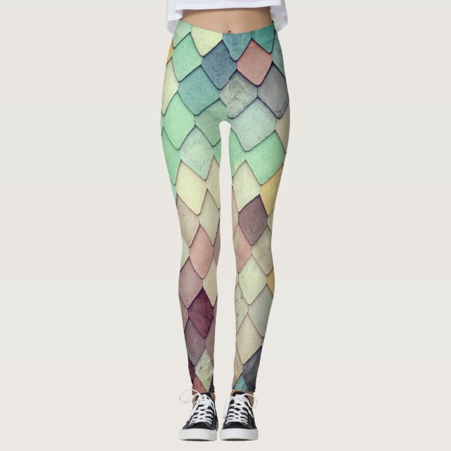 Legging Harlequin Mermaid Diamond Shingle Pastel (Frente)
