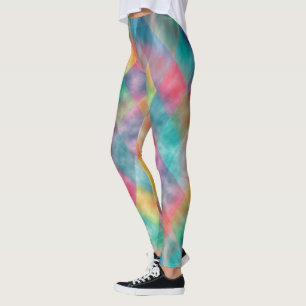 Legging Harlequin Pale Rainbow Nome do Monograma Verificad