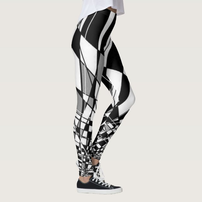 Legging Harlequin preto & branco (Direita)