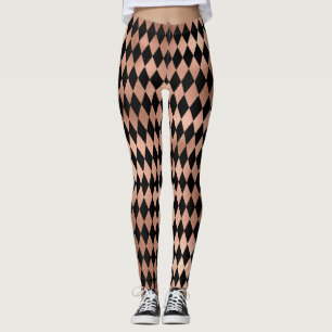 Legging Harlequin Rosa Dourado e preto