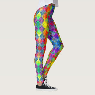 Legging [Harlequin Tie-Dye] Verificado Fractal De Diamante