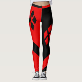 Legging Harlequin Vermelho e Negro