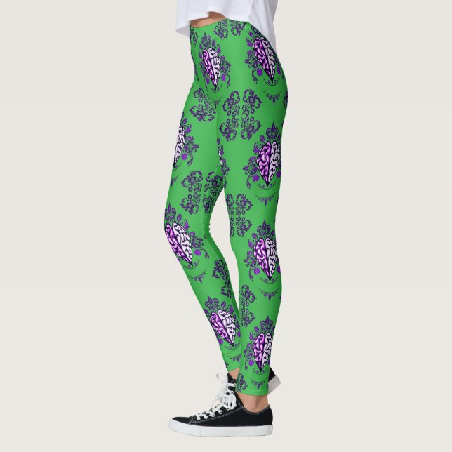 Legging Harmia da Mente - Fusão Ornamental Cerebral-Coraçã (Esquerda)