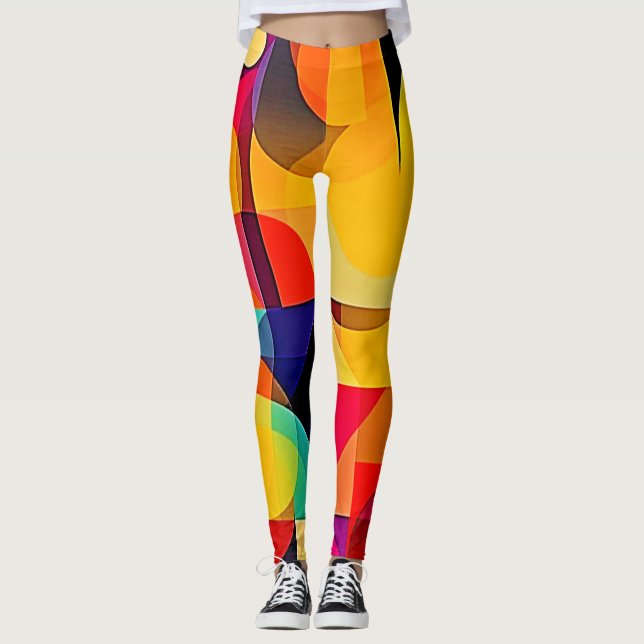 Legging Harmonia Geométrica Vibrante (Frente)