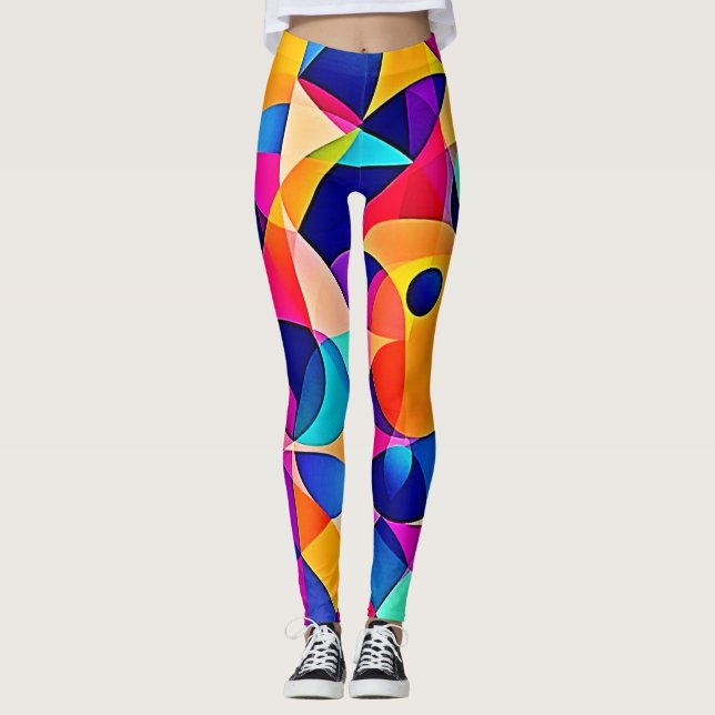 Legging Harmonia Geométrica Vibrante (Frente)