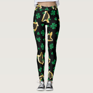 Legging Harpas irlandesas + Shamrocks