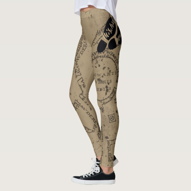 Legging Harry Potter | MESCHIEF MANAGED™ Map Pegging (Esquerda)