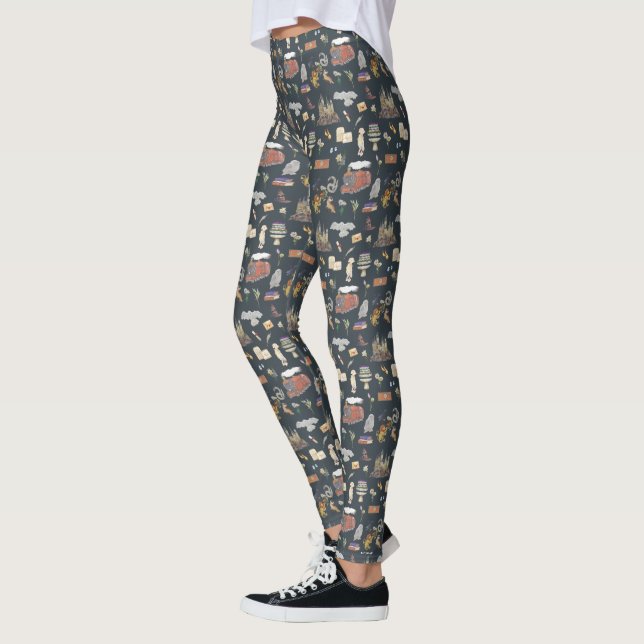 Legging HARRY POTTER™ | Padrão de ícones (Esquerda)
